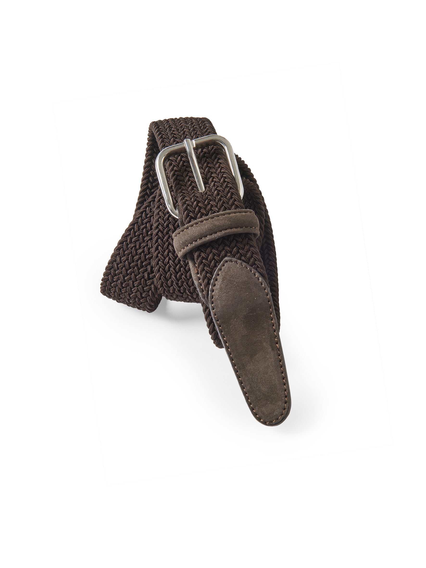 Dark brown braided belt